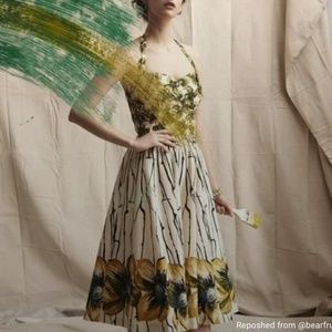 Anthropologie Girls from Savoy Floral halter dress size 6